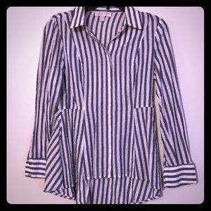 Button Down Stripped Top